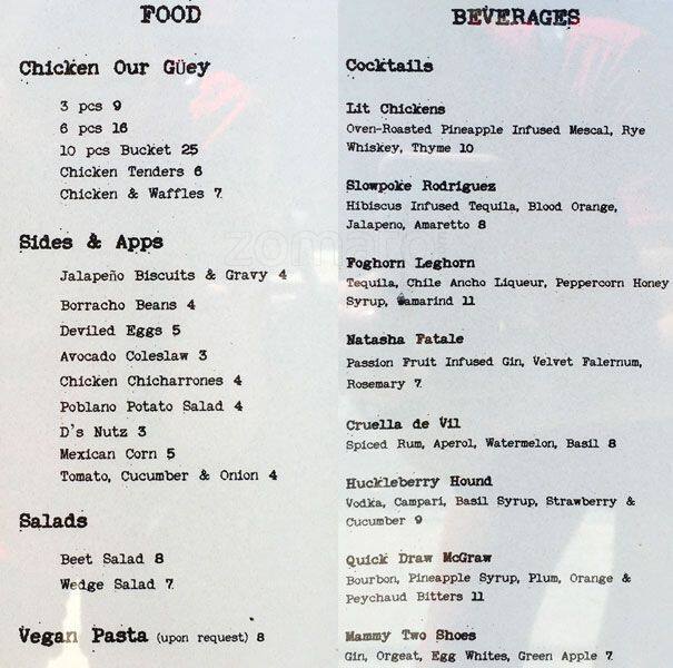 Best restaurant menu near Elm Street Dallas