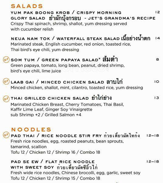 Menu of Pakpao Thai Restaurant, North Dallas, Dallas  