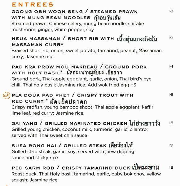 Menu of Pakpao Thai Restaurant, North Dallas, Dallas  