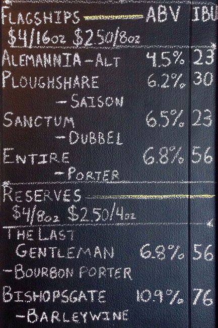 Menu of Strange Land Brewery, West Lake Hills, Austin  