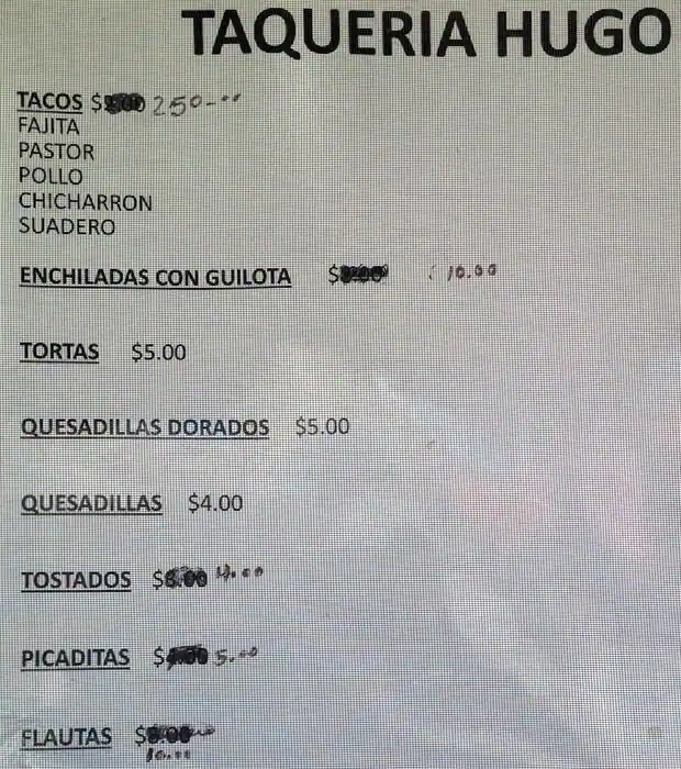 Tasty food Mexican, Tacomenu Franklin Park, Austin