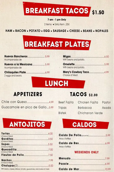 Tasty food Tex-Mex, Mexicanmenu Windsor Hills, Austin