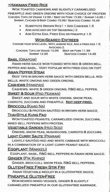 Menu of Thairrific, Oak Lawn, Dallas  