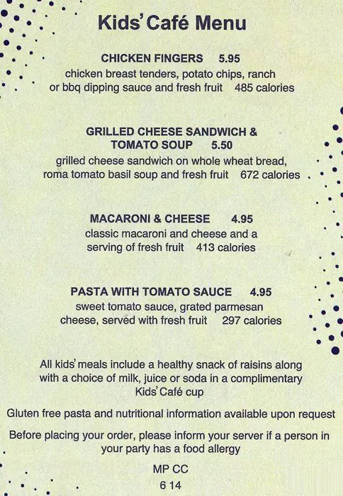 Menu of Nordstrom Marketplace Cafe, Far North Dallas, Dallas  