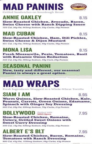 Menu of MAD Greens, Riverside, Austin  