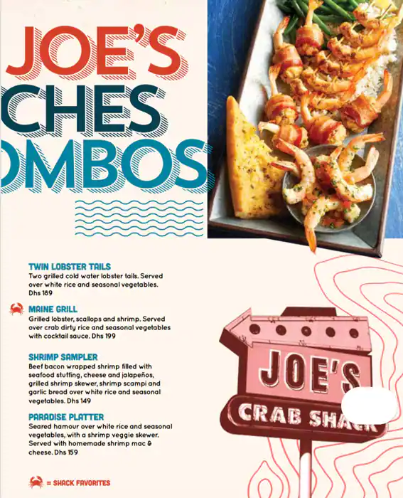 Joe's Crab Shack - جو'ز كراب شاك Menu 