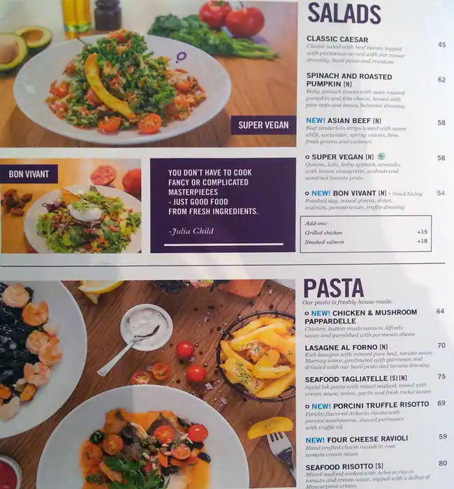 More Cafe Menu in Mall of the Emirates, Al Barsha, Dubai 