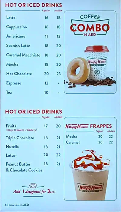 Krispy Kreme - كرسبي كريم Menu 