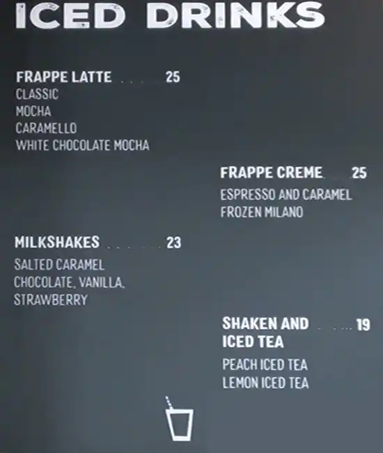 Caffè Nero Menu in Golden Mile, Palm Jumeirah, Dubai 