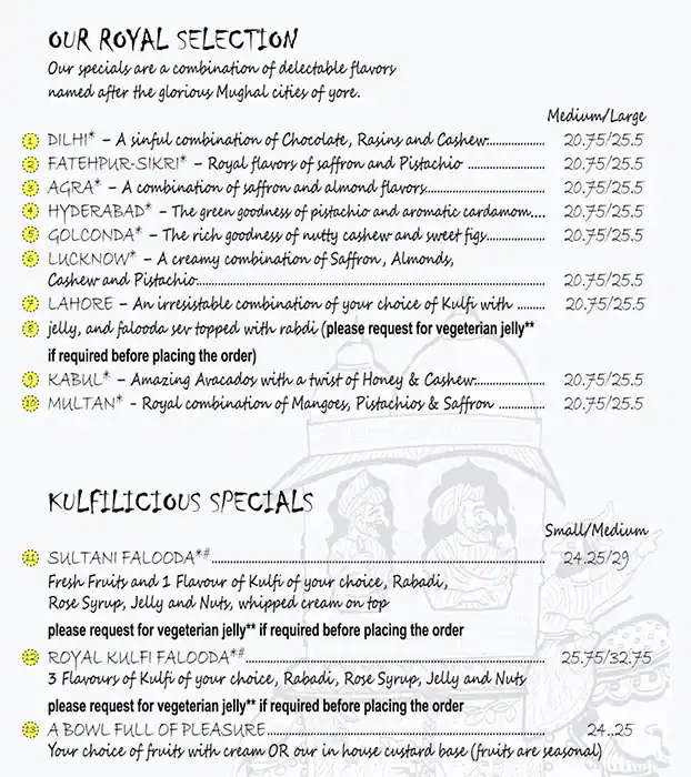 Kulfilicious - كولفيليشوس Menu 