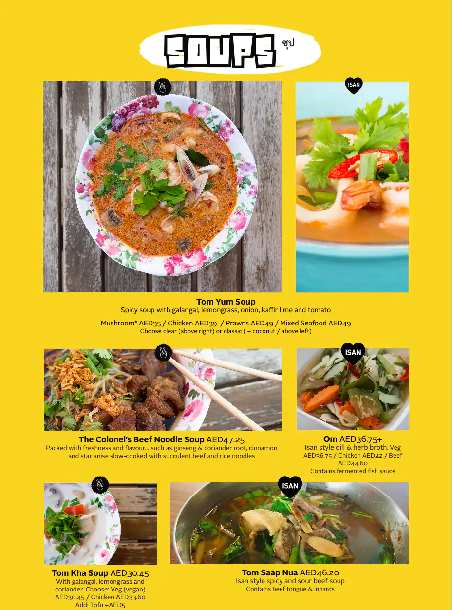 Cafe Isan - Thai Streetfood And Tea Bar Menu 