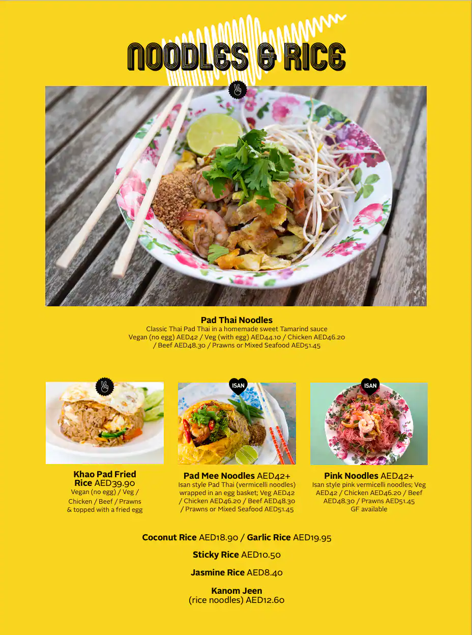 Cafe Isan - Thai Streetfood And Tea Bar Menu 