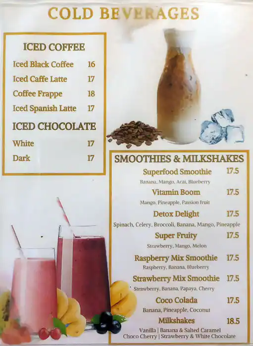 Katrina Sweets & Confectionery Menu 