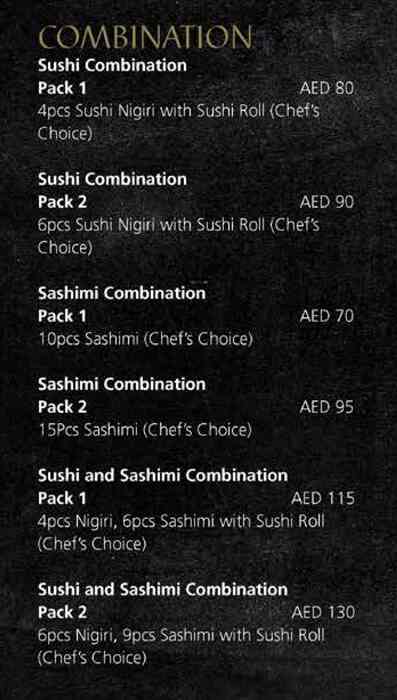 Ucci Sushi - Ramada by Wyndham Menu 