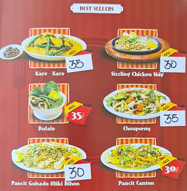 Mister Inasal Restaurant Menu in Al Khail Gate, Al Qouz, Dubai 