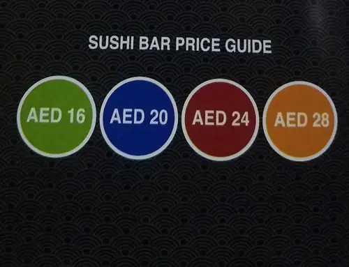 Itsu Menu in Golden Mile, Palm Jumeirah, Dubai 