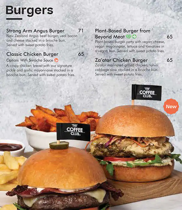 The Coffee Club Menu in Times Square Center, Al Quoz, Dubai 