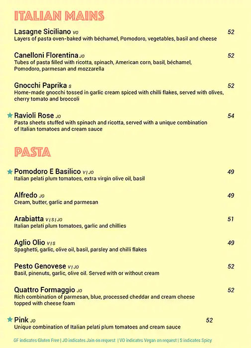 Quattro Ristorante - مطعم كواترو Menu 