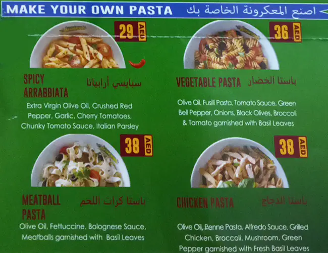 Broccoli Pizza & Pasta Menu in Trade Centre Area, Dubai 