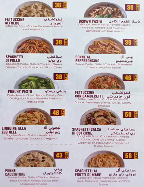 Broccoli Pizza & Pasta Menu in Trade Centre Area, Dubai 