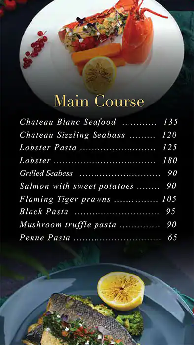 Chateau Blanc Menu in Umm Suqeim, Dubai 