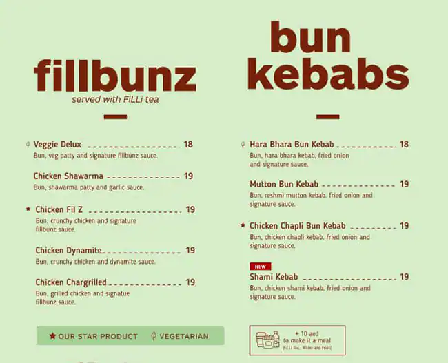 FiLLi - فيلي Menu in Al Barsha, Dubai 