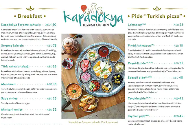 Kapadokya Turkish Kitchen - مطعم كبادوكيا Menu 