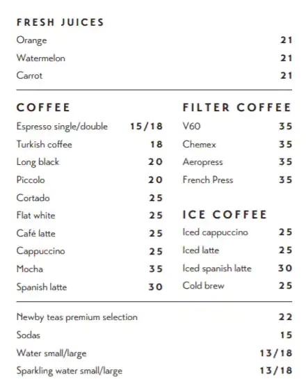 Parlour Boutique Menu in Trade Centre Area, Dubai 