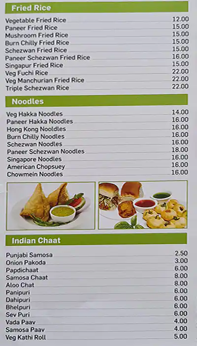 Swadesh Pure Vegetarian Restaurant Menu 