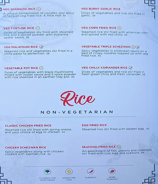 Gypsy Chinese Restaurant Menu in Dubai Marina, Dubai 