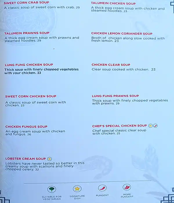 Gypsy Chinese Restaurant Menu in Dubai Marina, Dubai 