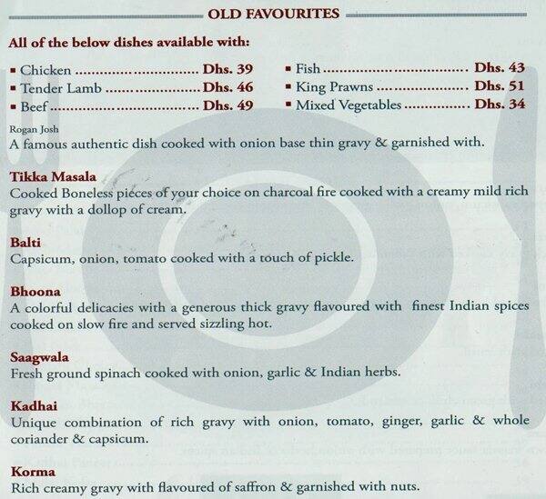 British Handi Menu in New Dubai 