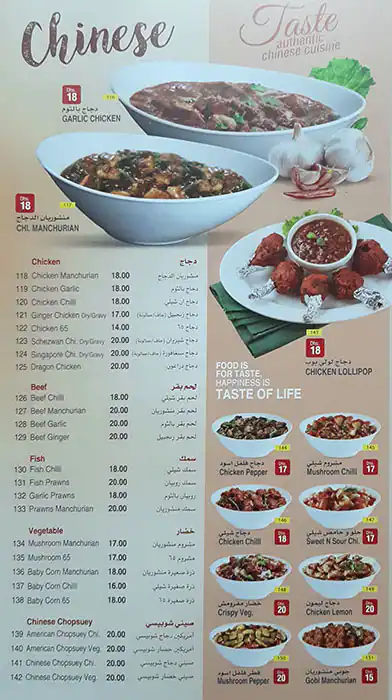 City Fresh Restaurant Menu in Business Bay, Dubai 