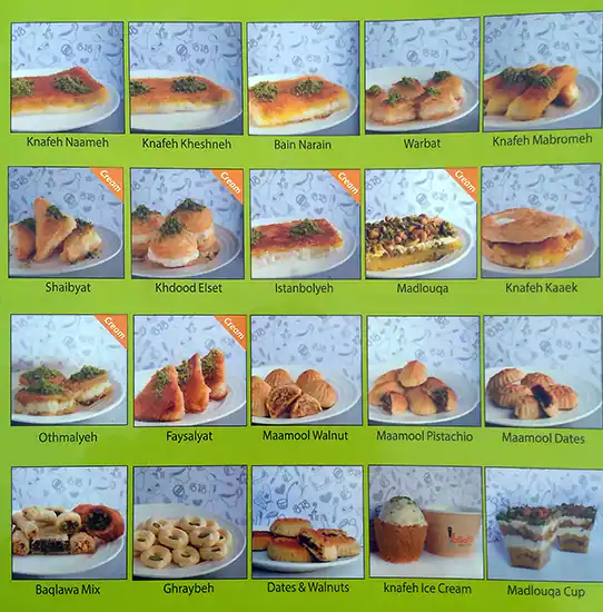 Ibsais Sweets Menu in Jumeirah 3, Dubai 