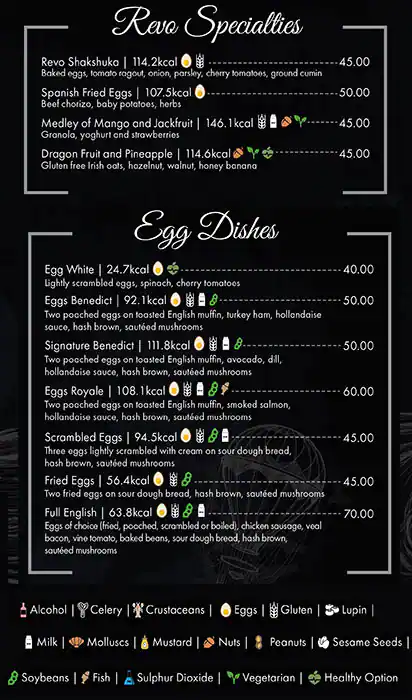 Revo Cafe - Oaks Hotel Ibn Battuta Gate Dubai Menu 