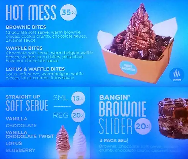 Sweet Salvation Ice Cream Menu 