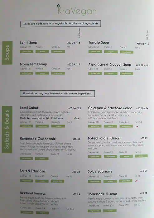 Krave - كريف Menu in DIFC, Dubai 