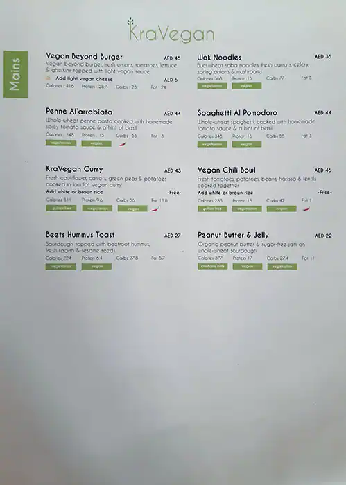 Krave - كريف Menu in DIFC, Dubai 