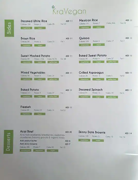 Krave - كريف Menu in DIFC, Dubai 