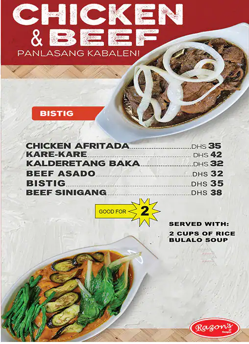 Razon's Of Guagua - رازونز اوف جواجوا Menu 