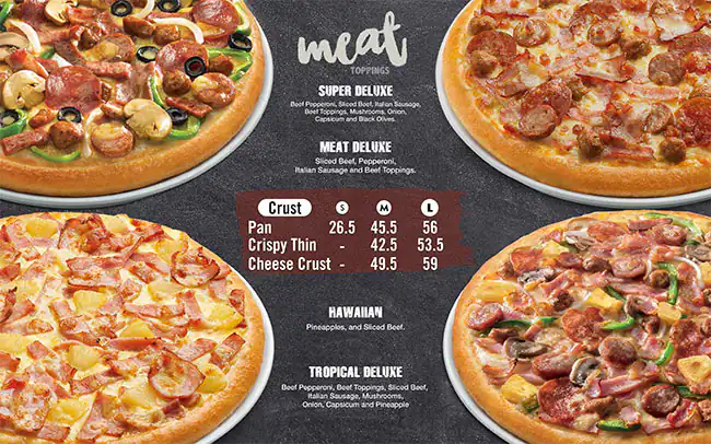 The Pizza Company Menu in Souq Extra, Al Barsha, Dubai 