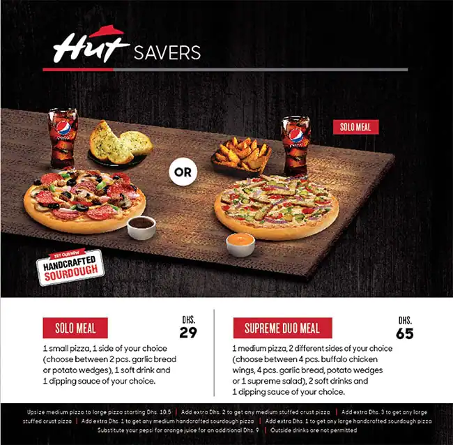 Pizza Hut - بيتزا هت Menu in Bay Avenue, Business Bay, Dubai 