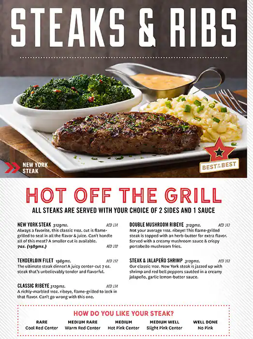 TGI Friday's - Rove Downtown Menu 