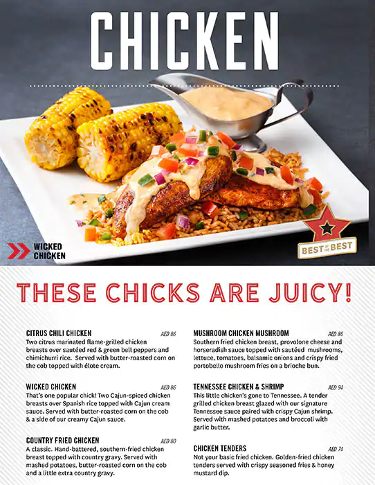 TGI Friday's - Rove Downtown Menu 