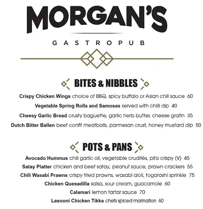 Morgan's Gastropub - Al Bandar Rotana Menu 