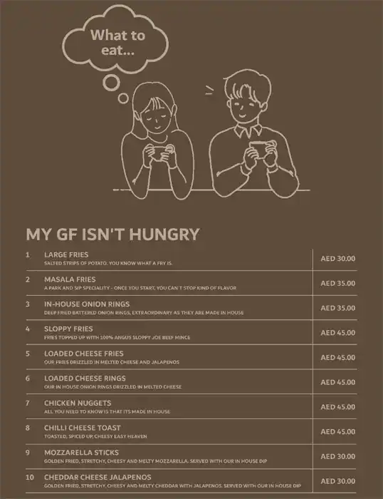 Park And Sip Menu in Al Karama, Dubai 