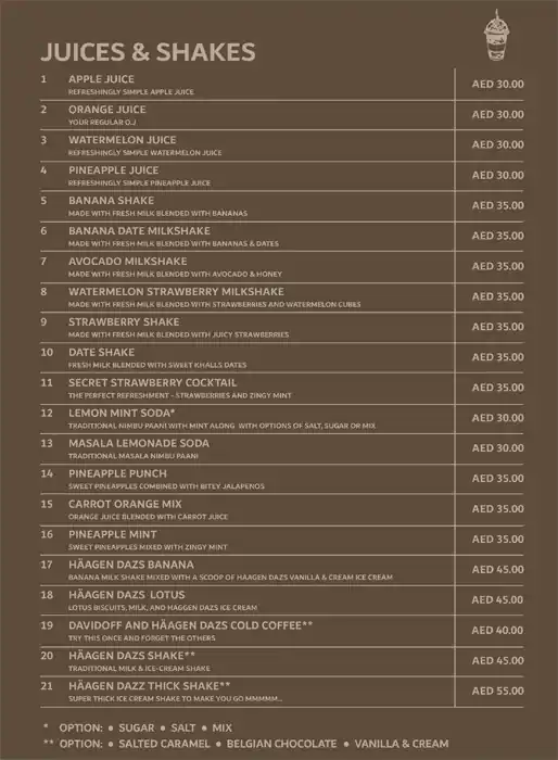 Park And Sip Menu in Al Karama, Dubai 