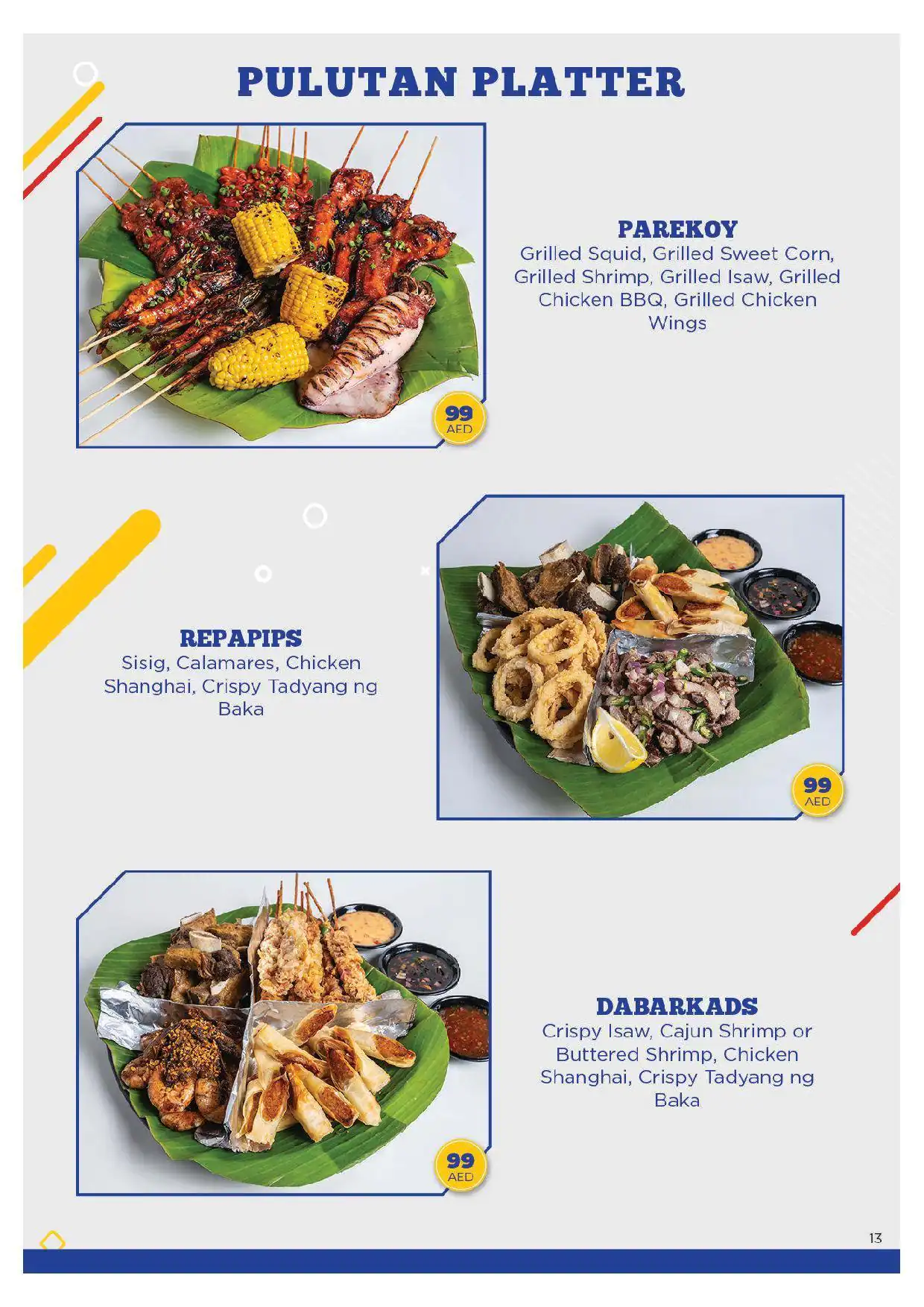 Cuisinerong Pinoy Restaurant Menu 