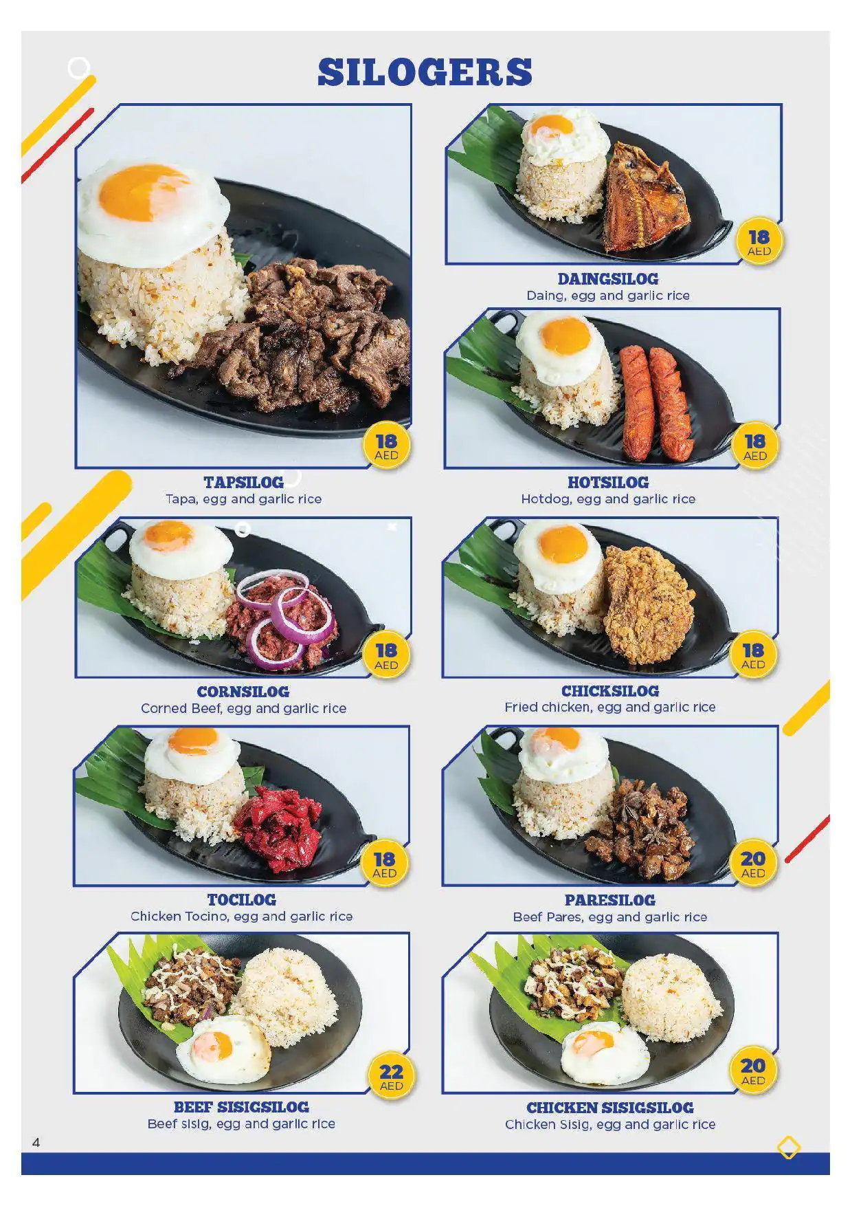 Cuisinerong Pinoy Restaurant Menu 