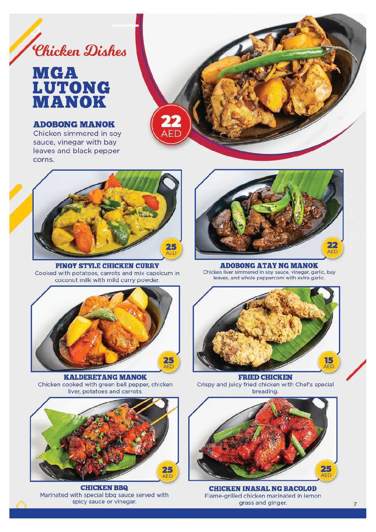 Cuisinerong Pinoy Restaurant Menu 